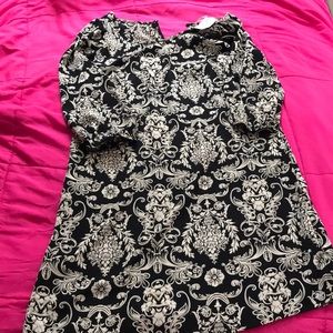 Black and Tan Patterned Dress